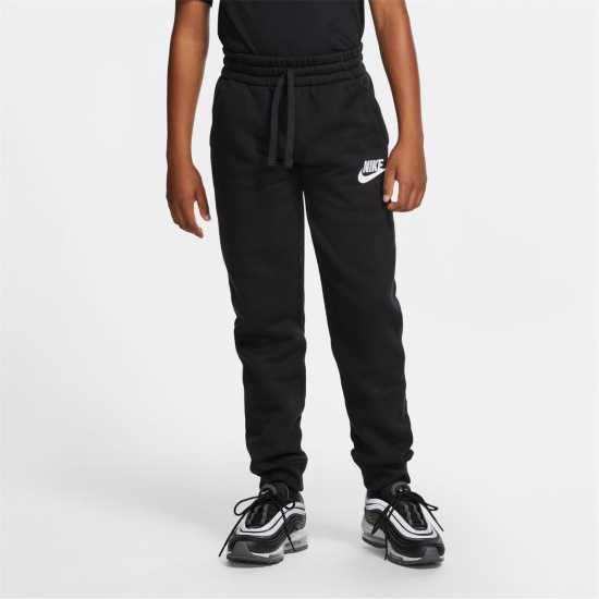 Nike Sportswear Club Fleece Joggers Junior Boys Черно/Черно/Бяло 