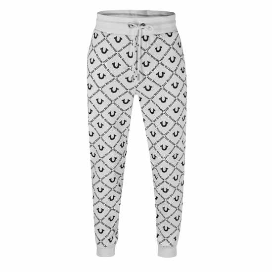 True Religion Allover Logo Joggers Бяло/Черно 