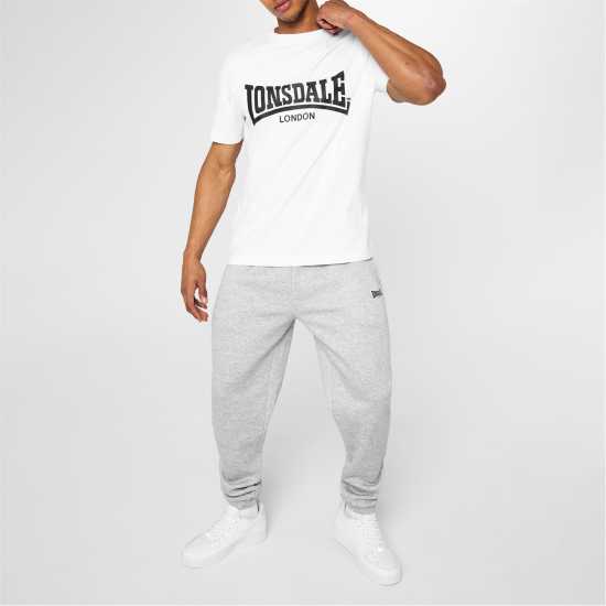 Lonsdale Мъжко Спортно Долнище Essential Joggers Mens Сиво M Мъжко облекло за едри хора