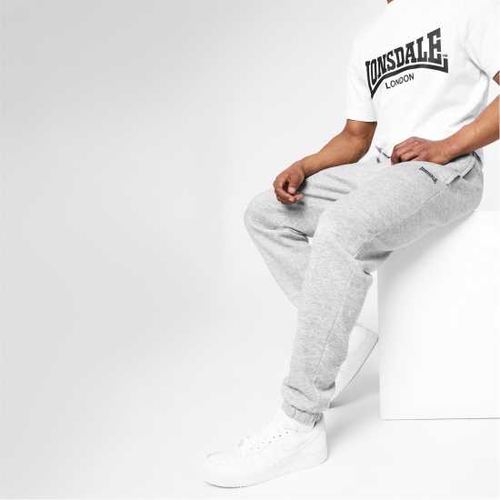 Lonsdale Мъжко Спортно Долнище Essential Joggers Mens Сиво M Мъжко облекло за едри хора