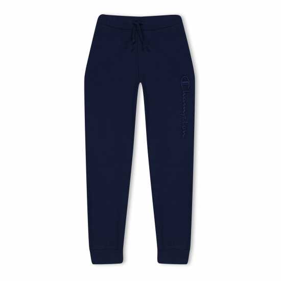 Детско Долнище За Бягане Champion Rib Cuff Fleece Jogging Bottoms Juniors Морска синьо 