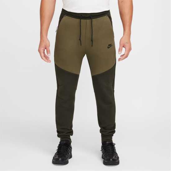 Nike Мъжко Спортно Долнище Tech Fleece Joggers Mens Олива/Черно Мъжки меки спортни долнища