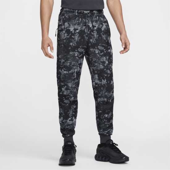 Nike Мъжко Спортно Долнище Tech Fleece Joggers Mens Сиво/Черно Камуфлаж Мъжки меки спортни долнища