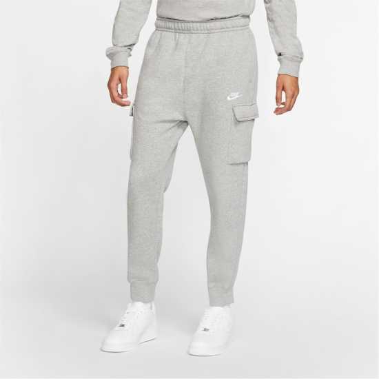 Nike Sportswear Club Fleece Men's Cargo Pants Dk Grey/ White Мъжко облекло за едри хора