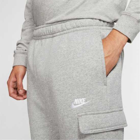 Nike Sportswear Club Fleece Men's Cargo Pants Dk Grey/ White Мъжко облекло за едри хора