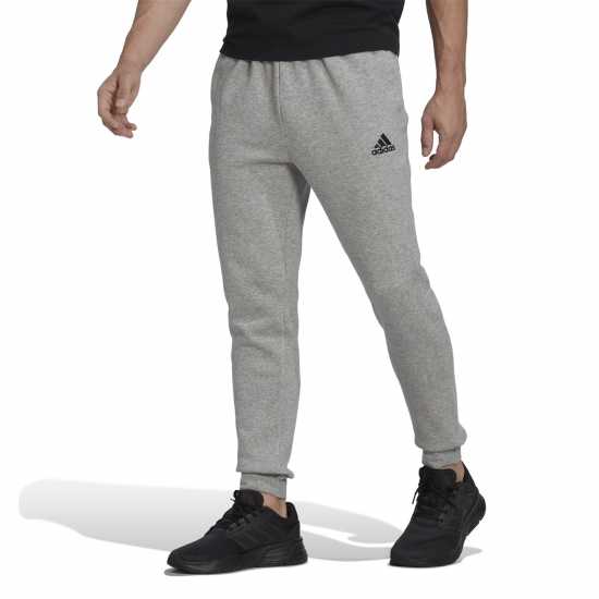 Adidas Мъжко Спортно Долнище Tapered Fleece Joggers Mens Сива Хизър 