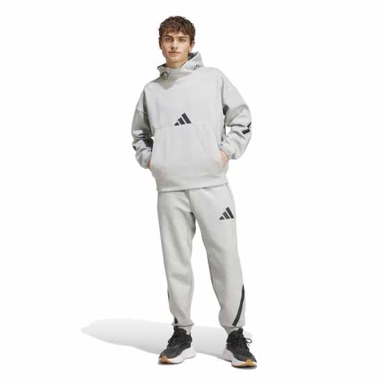 Adidas Мъжки Анцуг Z.n.e. Tracksuit Bottoms Mens Сива Хизър Мъжки меки спортни долнища