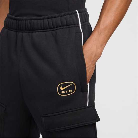 Nike Nsw Sw Air Cargo Pant Flc Bb Черно/Злато Мъжко облекло за едри хора