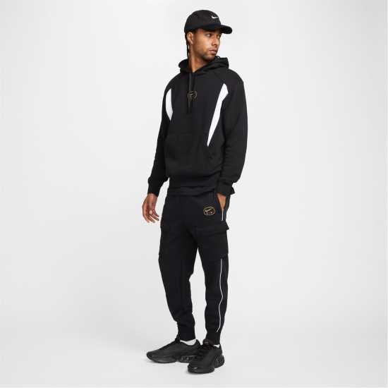 Nike Nsw Sw Air Cargo Pant Flc Bb Черно/Злато Мъжко облекло за едри хора