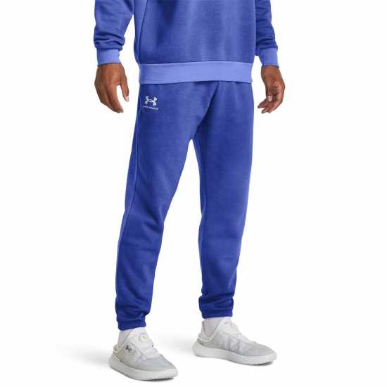 Under Armour Мъжко Спортно Долнище Essential Fleece Joggers Mens Синьо 