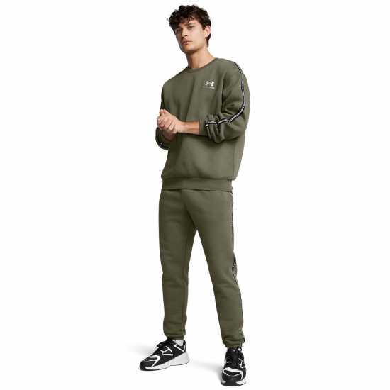 Under Armour Мъжко Спортно Долнище Icon Fleece Taping Joggers Mens Зелено Мъжки меки спортни долнища