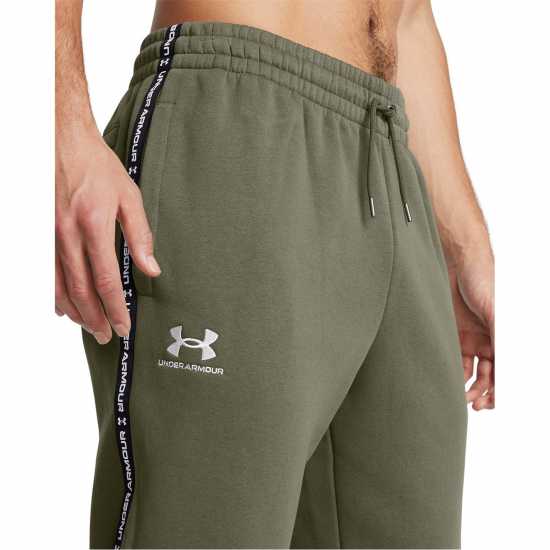 Under Armour Мъжко Спортно Долнище Icon Fleece Taping Joggers Mens Зелено Мъжки меки спортни долнища