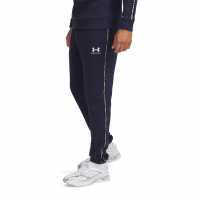 Under Armour Мъжко Спортно Долнище Icon Fleece Taping Joggers Mens Син/ Бял 