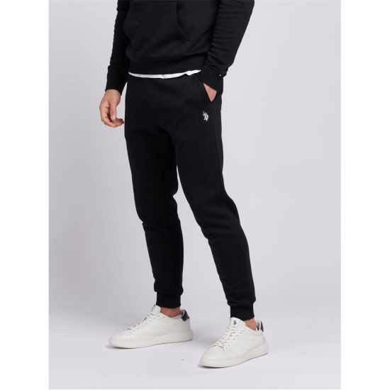 Us Polo Assn Dhm Bb Joggers Sn00 Черно/Бяло Мъжко облекло за едри хора