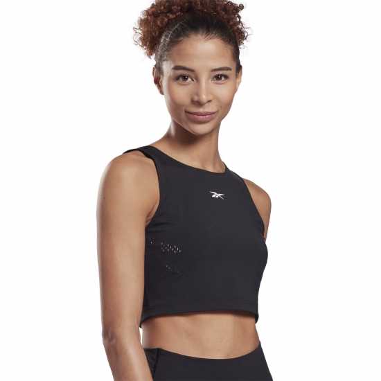 Reebok Perforated Crop Long-Sleeve Top Womens  Дамско бельо