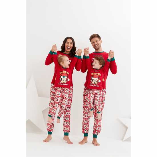 Ladies Mickey Xmas Pyjama Red 8/10  