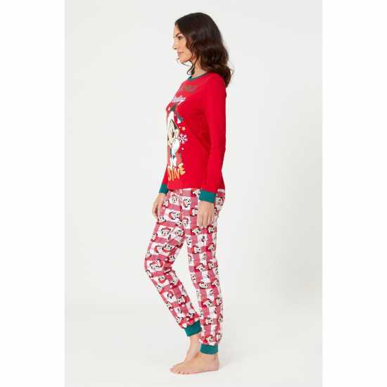 Ladies Mickey Xmas Pyjama Red 8/10  