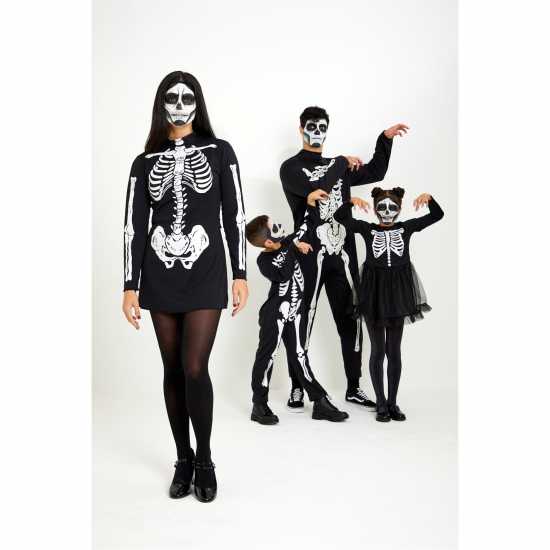 Character Halloween Skeleton Tunic Dress  Дамски поли и рокли