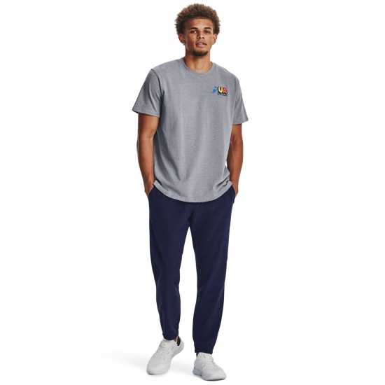 Under Armour Armour Ua Stretch Woven Prtd Jgrs Jogger Mens Синьо Мъжко облекло за едри хора