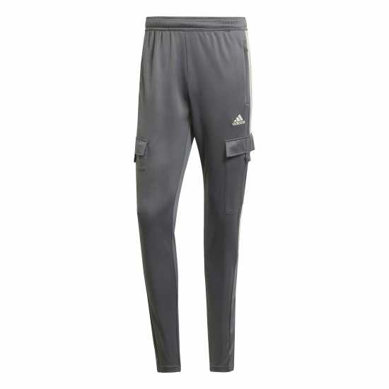 Adidas Мъжки Анцуг Trio Cargo Tracksuit Bottoms Mens Сиво/Зелено Искра Мъжко облекло за едри хора