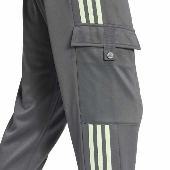 Adidas Мъжки Анцуг Trio Cargo Tracksuit Bottoms Mens Сиво/Зелено Искра Мъжко облекло за едри хора