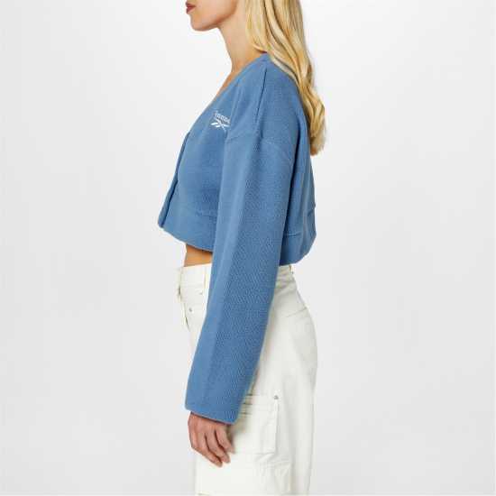 Reebok Плетена Жилетка Classics Wide Knit Cardigan Sweatshirt Womens  Дамски пуловери и жилетки