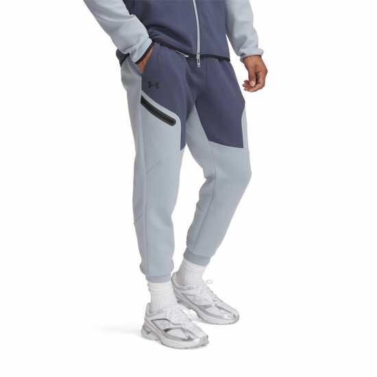 Under Armour Мъжко Спортно Долнище Armour Ua Unstoppable Flc Jgr Eu Joggers Mens Сиво/Синьо/Черно 