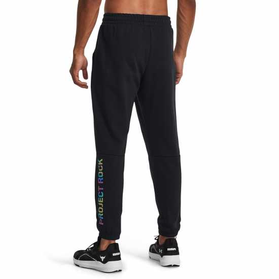 Under Armour Мъжко Спортно Долнище Project Rock Heavyweight Jogging Bottoms Mens Черно Мъжки долнища за бягане