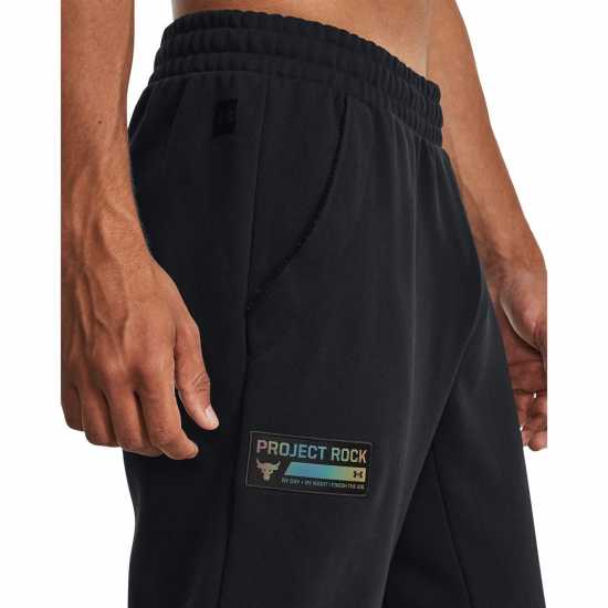 Under Armour Мъжко Спортно Долнище Project Rock Heavyweight Jogging Bottoms Mens Черно Мъжки долнища за бягане