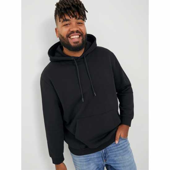 Jack And Jones Bradley Hoodie Mens Plus Size Черно 