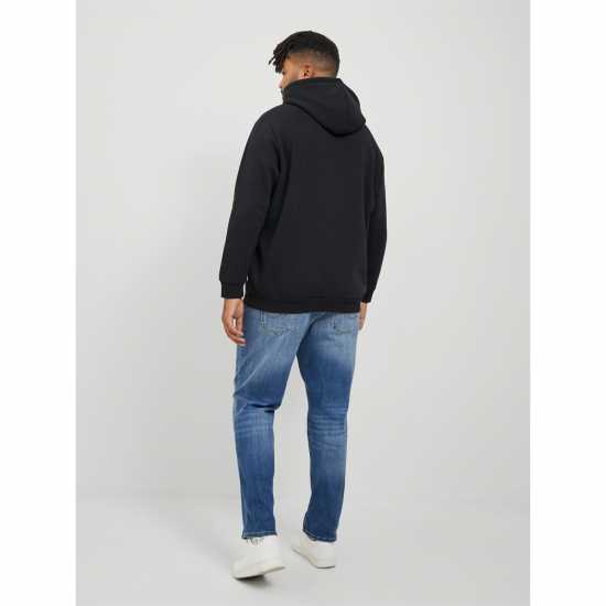 Jack And Jones Bradley Hoodie Mens Plus Size Черно 