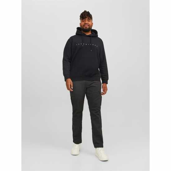 Jack And Jones Star Sweat Hoodie Mens Plus Size Черно 