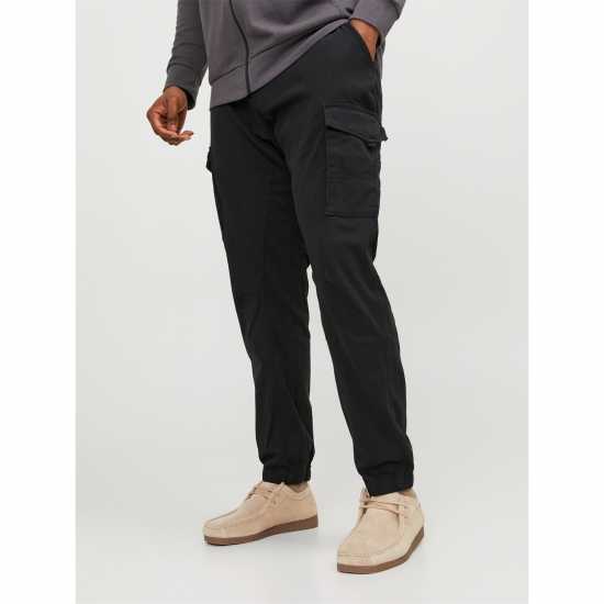 Jack And Jones Мъжки Панталони Flake Cargo Trouser Mens Plus Size Черно 