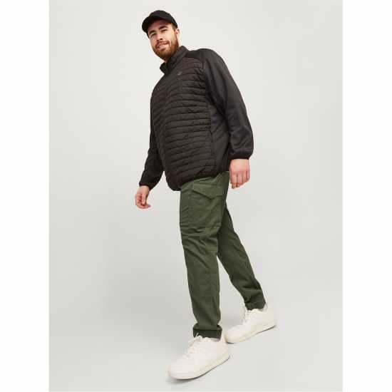 Jack And Jones Мъжки Панталони Flake Cargo Trouser Mens Plus Size Олива Нощ 