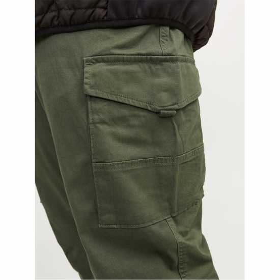 Jack And Jones Мъжки Панталони Flake Cargo Trouser Mens Plus Size Олива Нощ 