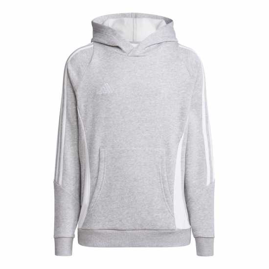 Adidas Tiro 24 Sweat Hoodie Juniors сиво хеатър/бяло 