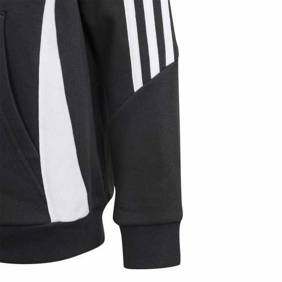 Adidas Tiro 24 Sweat Hoodie Juniors черно/бяло 