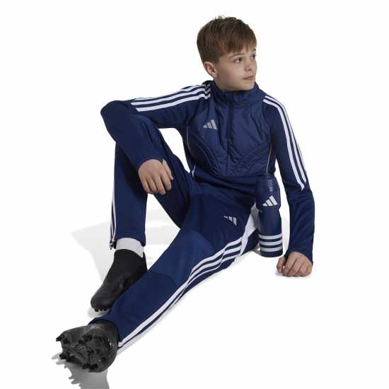 Adidas Детски Анцуг Tiro24 Winterised Tracksuit Bottoms Juniors Синьо/Бяло Детски долнища за бягане