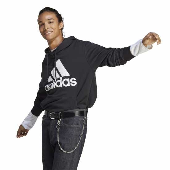 Adidas Essentials French Terry Big Logo Hoodie Черно 