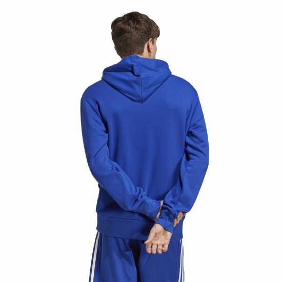 Adidas Essentials French Terry Big Logo Hoodie Полу прозрачен син 