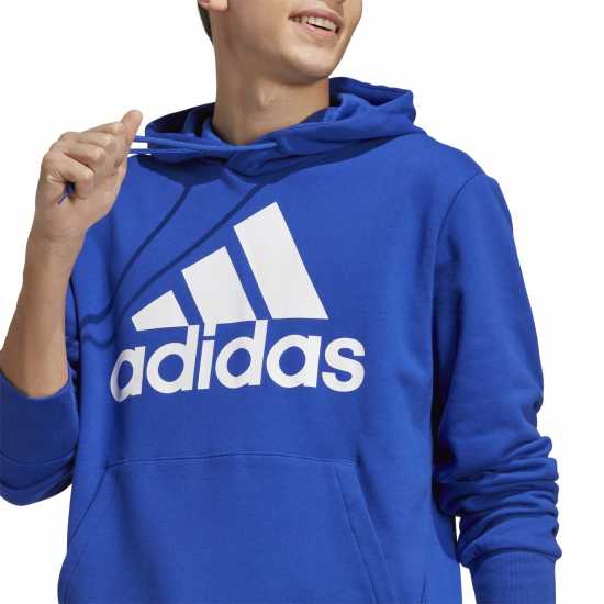 Adidas Essentials French Terry Big Logo Hoodie Полу прозрачен син 