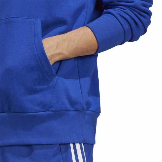 Adidas Essentials French Terry Big Logo Hoodie Полу прозрачен син 