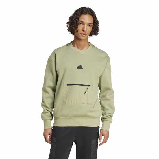 Adidas Мъжка Блуза Полар City Escape Fleece Sweatshirt Mens  Мъжки горнища на анцуг