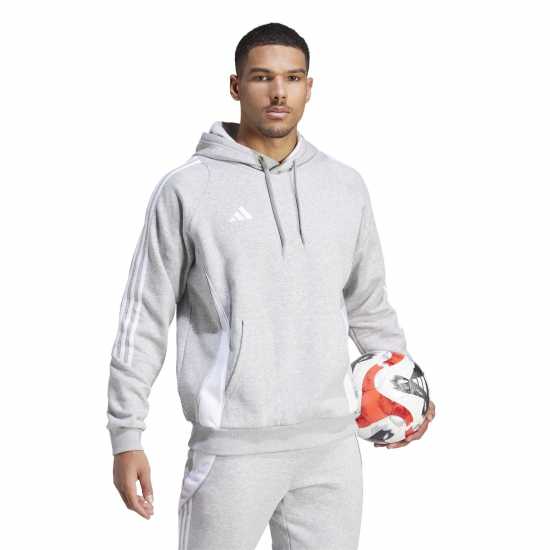 Adidas Tiro Sweat Hoodie Mens Сиво/Бяло 