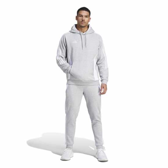 Adidas Tiro Sweat Hoodie Mens Сиво/Бяло 