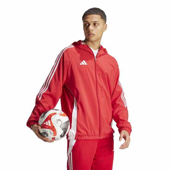 Adidas Tiro 24 Windbreaker Mens Силач Червено/Бяло 