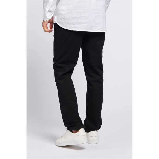 Jack Wills Cttn Tw Chino Sn99 Черно Мъжки панталони чино