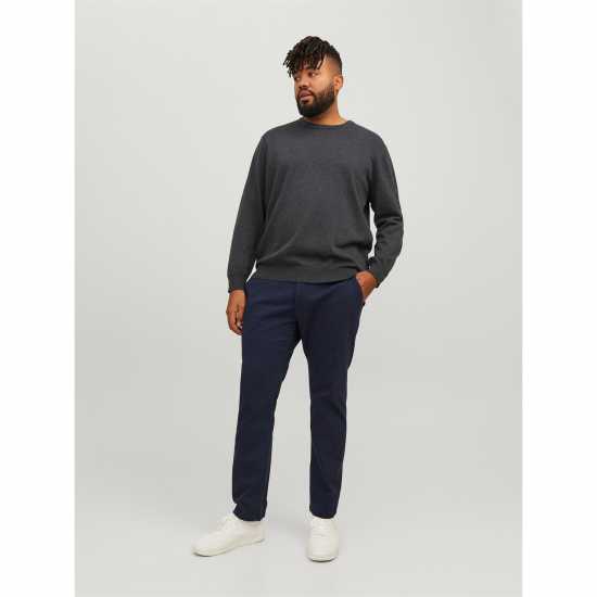 Jack And Jones Мъжки Панталони Dave Chino Trouser Mens Plus Size Нави блейзър Мъжки панталони чино