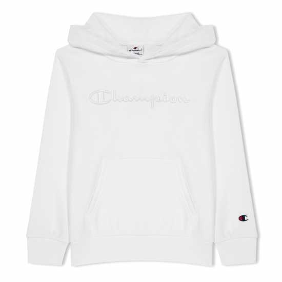 Champion B Hooded Sw Ch99 Бяло Детски горнища и пуловери