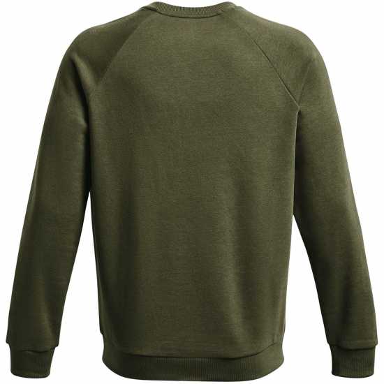 Under Armour Мъжки Пуловер Обло Деколте Rival Fitted Crew Sweater Mens Marine OD Green Мъжко облекло за едри хора